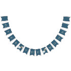 Over the Moon Baby Shower Navy Blue Bunting Flags