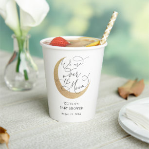 Over the Moon Baby Shower Paper Cups