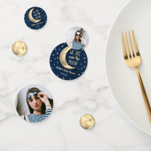 Over The Moon Baby Shower Photo Confetti