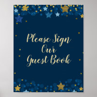 Over the Moon Baby Shower Please Sign our Guest