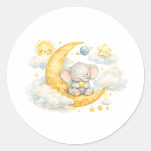 Over the Moon Baby Shower Stickers