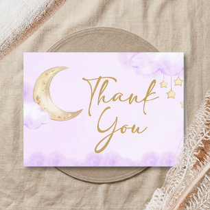 Over the Moon Baby Shower  Thank You Card