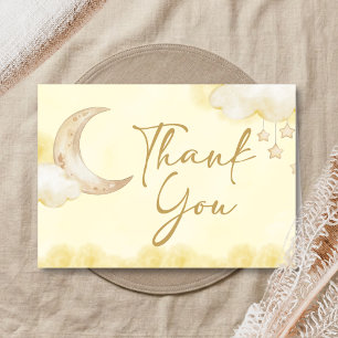 Over the Moon Baby Shower  Thank You Card