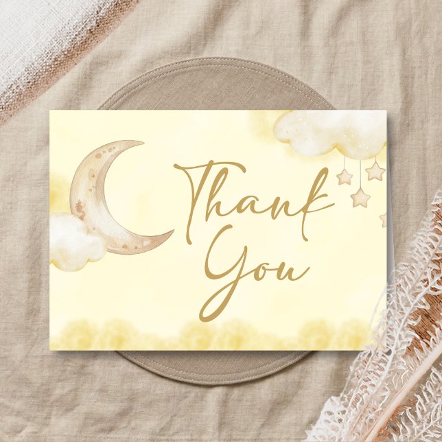 Over the Moon Baby Shower  Thank You Card (Over the Moon Baby Shower Thank you Card)