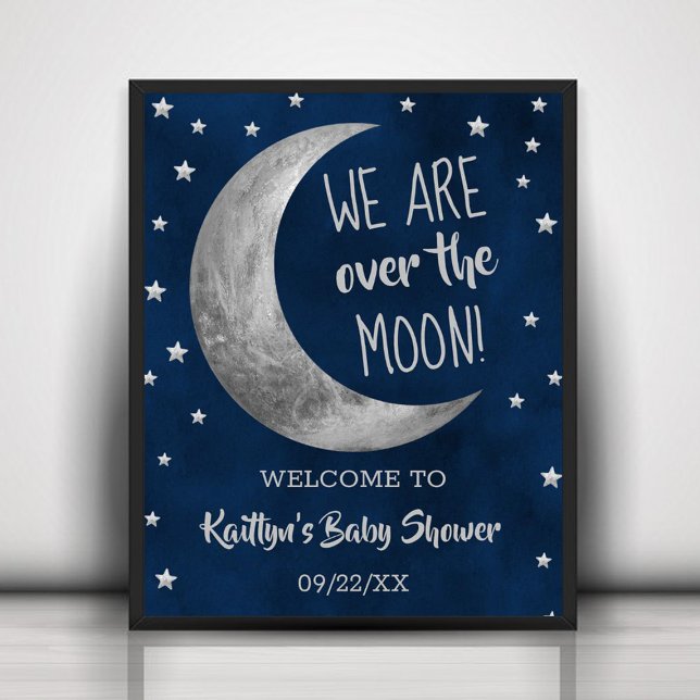 Over The Moon | Baby Shower Welcome Sign (Creator Uploaded)