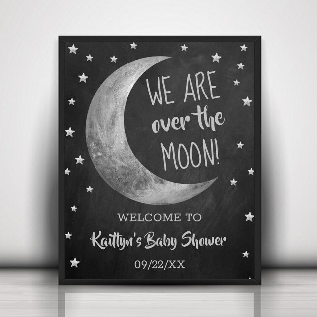 Over The Moon | Baby Shower Welcome Sign (Creator Uploaded)