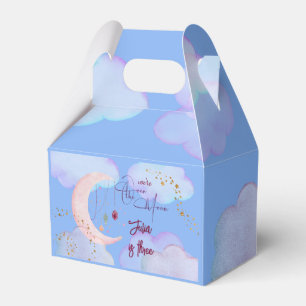Over the moon beautiful pastel kids birthday favour box