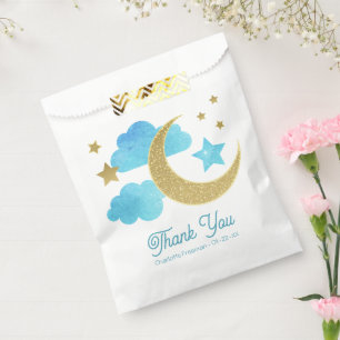 Over the Moon Blue Baby Shower Favour Bags