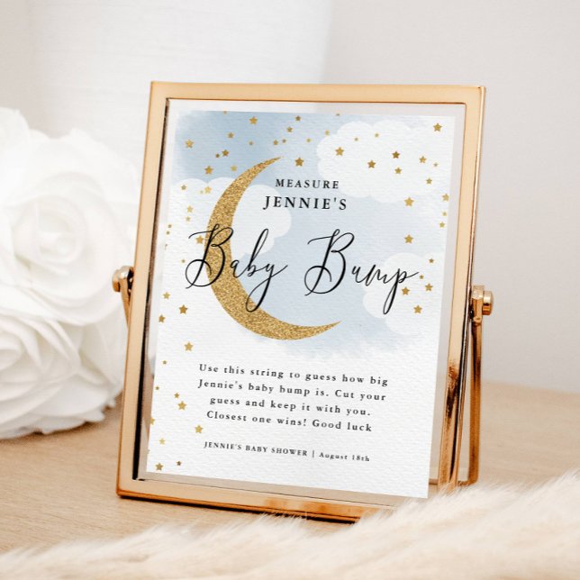 Over the Moon Blue Measure the Bump Shower Game Poster (Creator Uploaded)