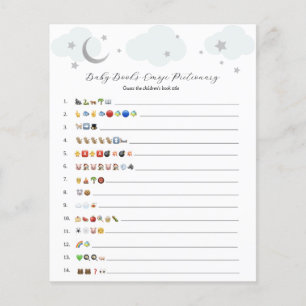 Over the Moon Blue Silver Baby Books Emoji Game 