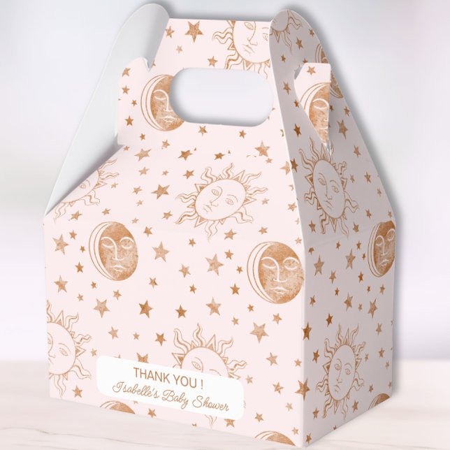 Over the Moon Boho Celestial Girl Baby Shower  Favour Box (Creator Uploaded)