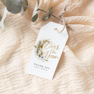 Over the Moon Boho Gold Dust & Clouds Gift Tags