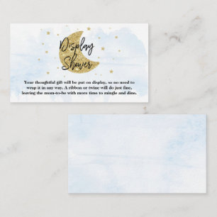 Over The Moon   Boys Baby Shower Display Shower Enclosure Card