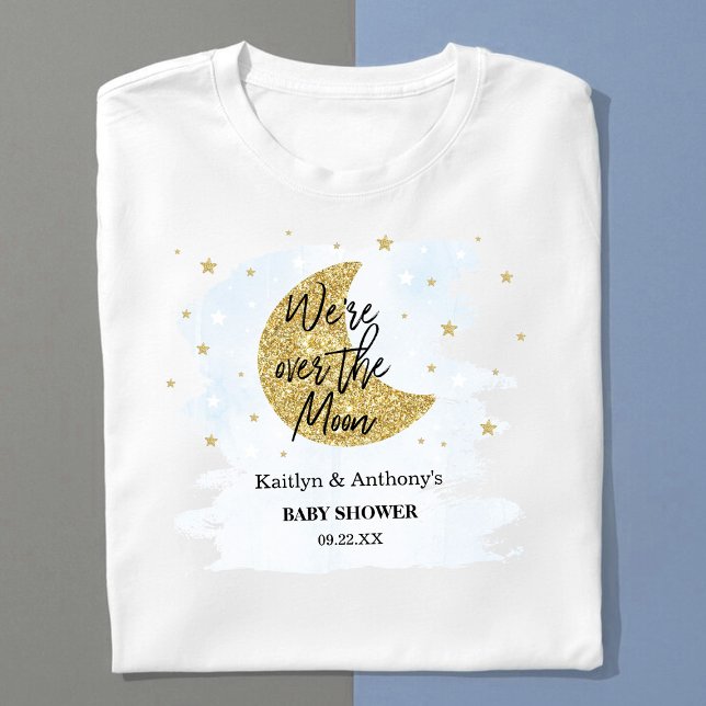 Over The Moon | Boys Baby Shower T-Shirt (Creator Uploaded)
