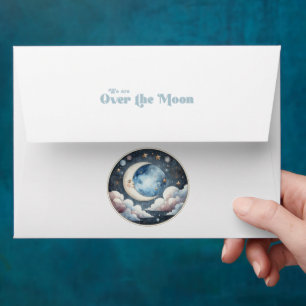 Over the Moon Celestial Baby Shower Envelope