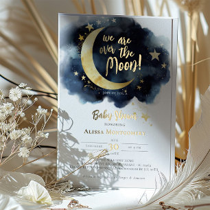 Over the Moon Celestial Baby Shower Foil Accents