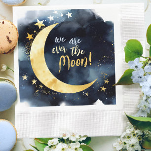 Over the Moon Celestial Baby Shower Stars Space Napkin