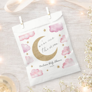 Over The Moon Celestial Pink Clouds Baby Shower Favour Bags