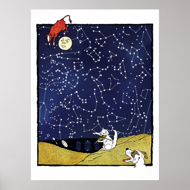 "Over The Moon" Constellation Poster (Front)