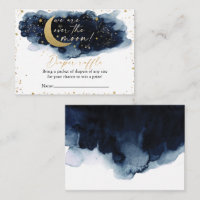 Over the Moon Diaper Raffle Ticket Baby Shower