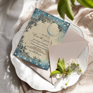Over the Moon Dreamy  Baby Shower Invitation