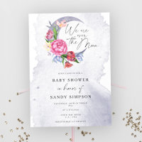 Over the Moon Flowers Baby shower