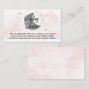 Over The Moon Girls Baby Shower Display Shower Enclosure Card