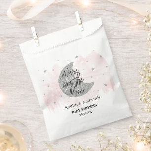 Over The Moon   Girls Baby Shower Favour Bags