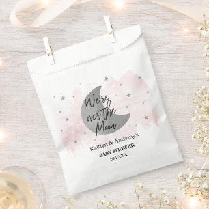 Over The Moon Girls Baby Shower Favour Bags
