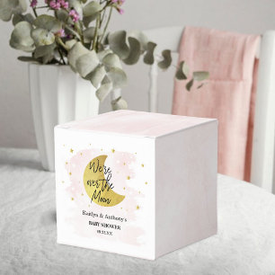 Over The Moon   Girls Baby Shower Favour Box