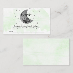 Over The Moon Neutral Baby Shower Diaper Raffle Enclosure Card