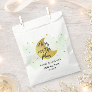 Over The Moon   Neutral Baby Shower Favour Bags