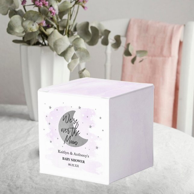 Over The Moon | Neutral Baby Shower Favour Box (Creator Uploaded)
