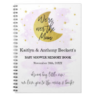 Over The Moon | Neutral Baby Shower Memory Book