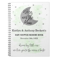 Over The Moon | Neutral Baby Shower Memory Book
