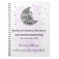 Over The Moon | Neutral Baby Shower Memory Book