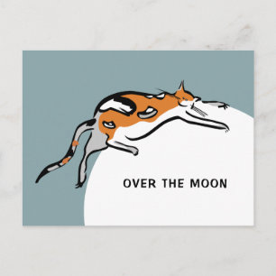 Over The Moon Postcard