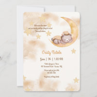 Over the Moon Sleepy Teddy Bear Baby Shower