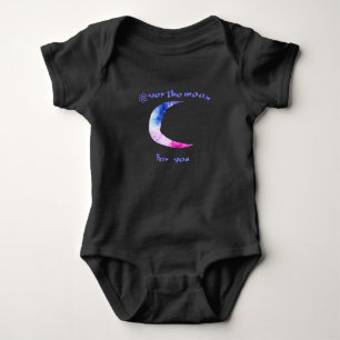 Over the moon space baby body suit baby bodysuit