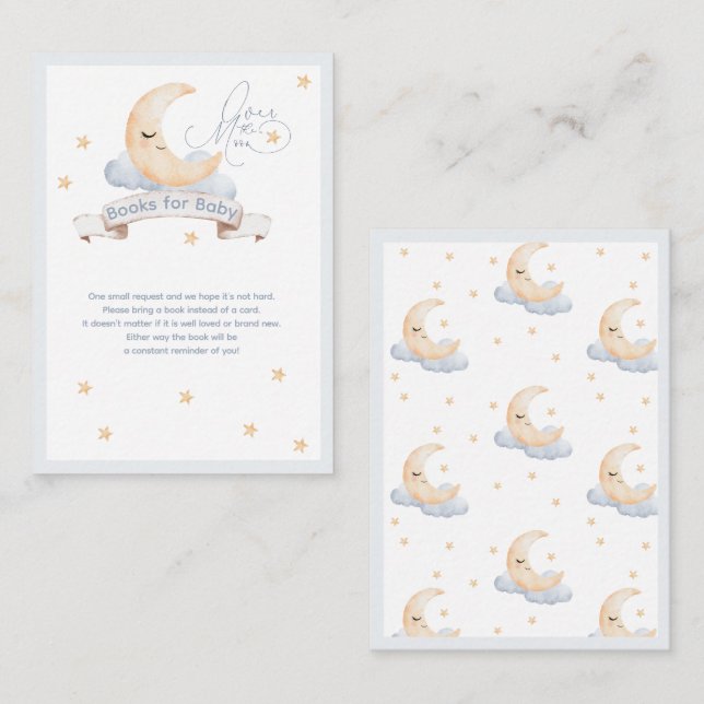 Over the Moon & Stars Books for Baby Enclosure Card (Front/Back)