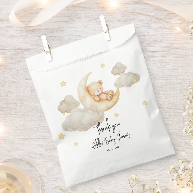 Over the Moon Teddy Bear Baby Shower  Favour Bags (Creator Uploaded)