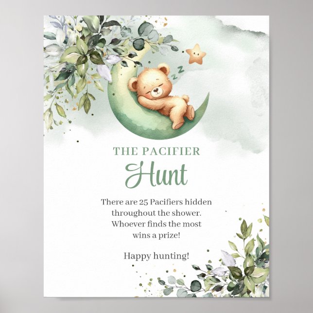 Over the moon teddy bear The Pacifier Hunt game Poster (Front)