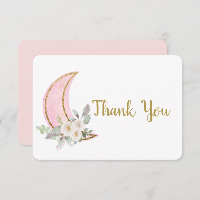 Over the Moon Thank you card (Front/Back)