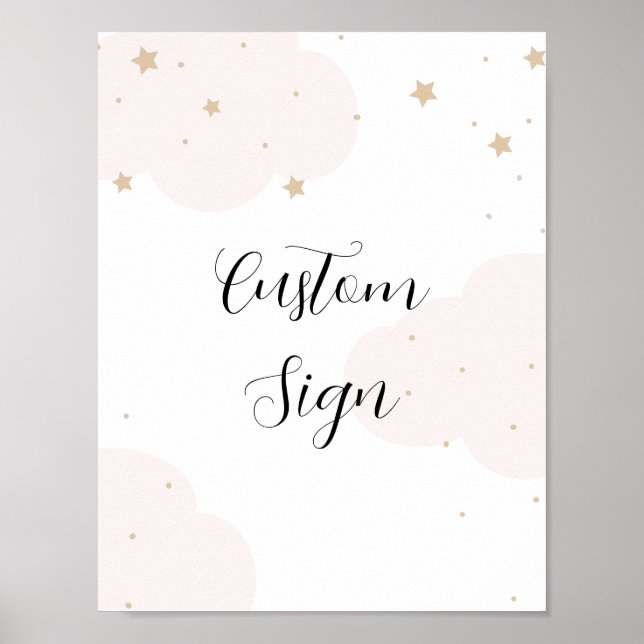 Over the Moon Twinkle Star Custom sign (Front)