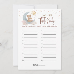 Over the Moon Who's That Baby Photo Game Card
