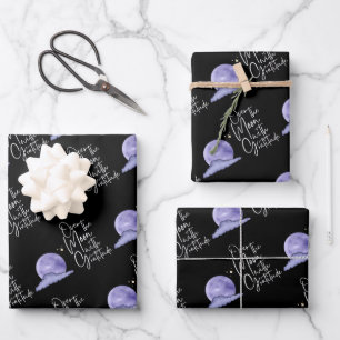 Over The Moon With Gratitude Wrapping Paper Sheets