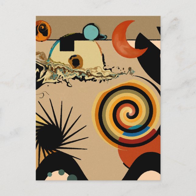 Over the Ocean - Abstract Postcard (Front)