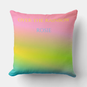 'Over the rainbow' personalized pillow. Cushion
