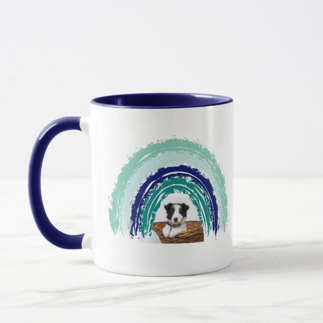 Over The Rainbow Pet Photo Coffee Mug (Left)