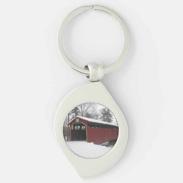 "Over the River and Through the Woods"        Key Ring (Front)